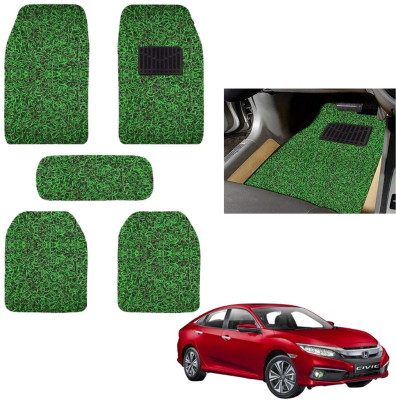 autokaar PVC, Rubber Standard Mat For  Honda Civic(Green)