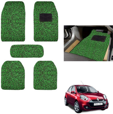 autokaar PVC, Rubber Standard Mat For  Renault Pulse(Green, Black)