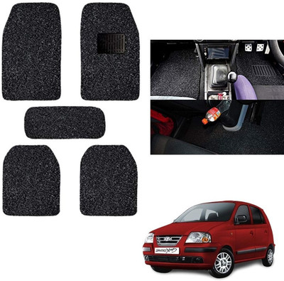 autokaar PVC, Rubber Standard Mat For  Hyundai Santro Xing(Black)