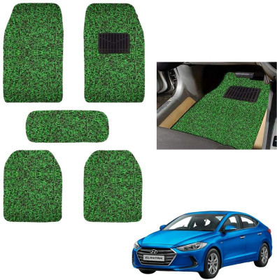 autokaar PVC, Rubber Standard Mat For  Hyundai Elantra(Green, Black)