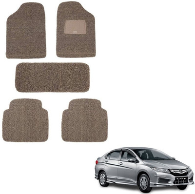 autokaar PVC, Rubber Standard Mat For  Honda City i-Vtec(Brown)