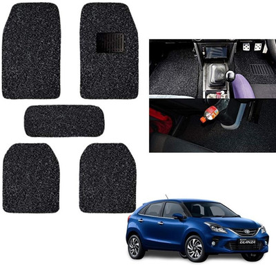 autokaar PVC, Rubber Standard Mat For  Toyota Glanza(Black)