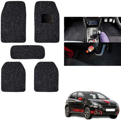 autokaar PVC, Rubber Standard Mat For  Fiat Punto(Black)