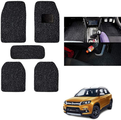 autokaar PVC, Rubber Standard Mat For  Maruti Vitara Brezza(Black)