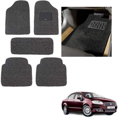 autokaar PVC, Rubber Standard Mat For  Fiat Linea(Grey, Black)