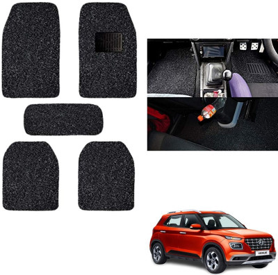 autokaar PVC, Rubber Standard Mat For  Hyundai Venue(Black)