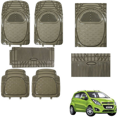 autokaar PVC, Rubber Standard Mat For  Chevrolet Beat(Green)