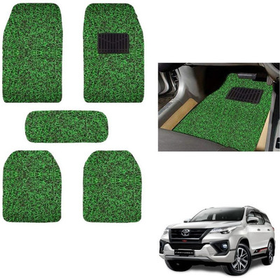 autokaar PVC, Rubber Standard Mat For  Toyota New Fortuner(Green, Black)