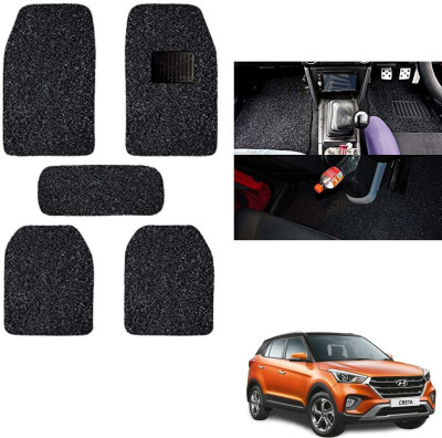 autokaar PVC, Rubber Standard Mat For  Hyundai Creta(Black)