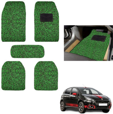 autokaar PVC, Rubber Standard Mat For  Fiat Punto(Green, Black)