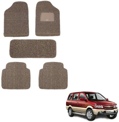 autokaar PVC, Rubber Standard Mat For  Chevrolet Tavera(Beige, Brown)