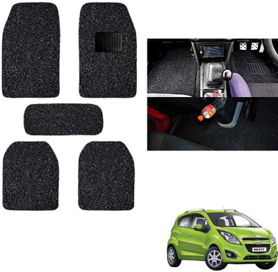 autokaar PVC, Rubber Standard Mat For  Chevrolet Beat(Black)
