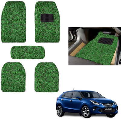 autokaar PVC, Rubber Standard Mat For  Toyota Glanza(Green, Black)