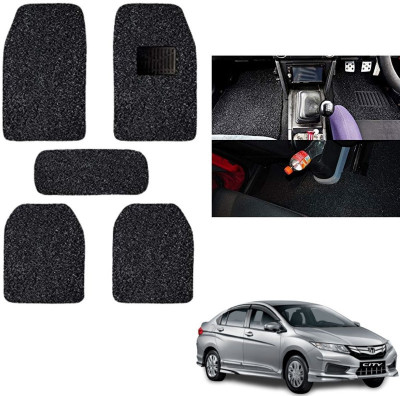 autokaar PVC, Rubber Standard Mat For  Honda City i-Vtec(Black)