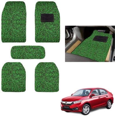 autokaar PVC, Rubber Standard Mat For  Honda Amaze(Green, Black)