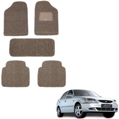 autokaar PVC, Rubber Standard Mat For  Hyundai Accent(Beige, Brown)