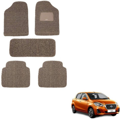 autokaar PVC, Rubber Standard Mat For  Datsun Go(Beige, Brown)