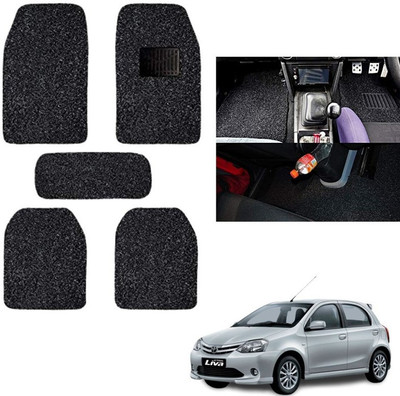 autokaar PVC, Rubber Standard Mat For  Toyota Etios Liva(Black)