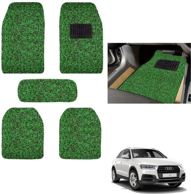 autokaar PVC, Rubber Standard Mat For  Audi Q3(Green, Black)