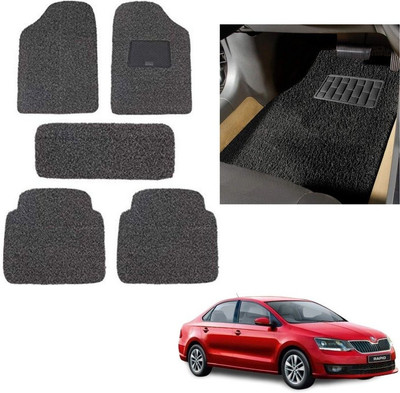 autokaar PVC, Rubber Standard Mat For  Skoda Rapid(Grey, Black)