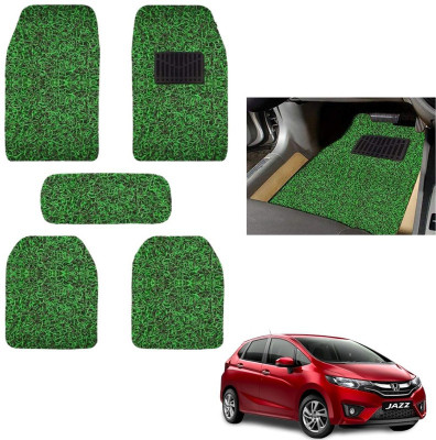 autokaar PVC, Rubber Standard Mat For  Honda Jazz(Green, Black)