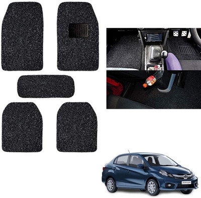 autokaar PVC, Rubber Standard Mat For  Honda Amaze(Black)