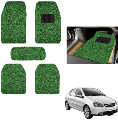 autokaar PVC, Rubber Standard Mat For  Tata Indigo(Green, Black)