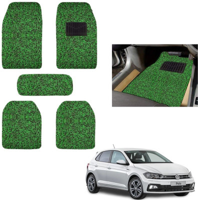 autokaar PVC, Rubber Standard Mat For  Volkswagen Polo(Green)