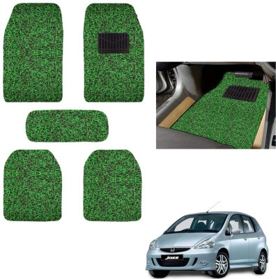 autokaar PVC, Rubber Standard Mat For  Honda Jazz(Green, Black)