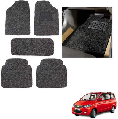 autokaar PVC, Rubber Standard Mat For  Chevrolet Enjoy(Grey, Black)