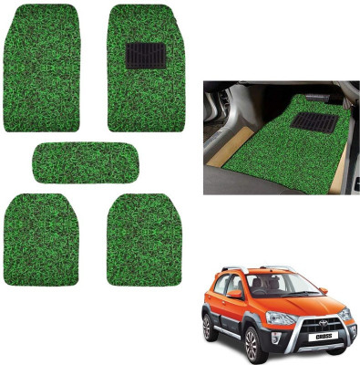 autokaar PVC, Rubber Standard Mat For  Toyota Etios Cross(Green, Black)