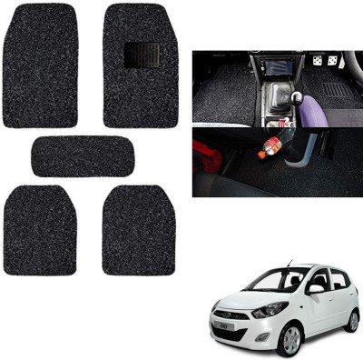 autokaar PVC, Rubber Standard Mat For  Hyundai i10(Black)