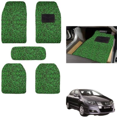 autokaar PVC, Rubber Standard Mat For  Honda City(Green, Black)