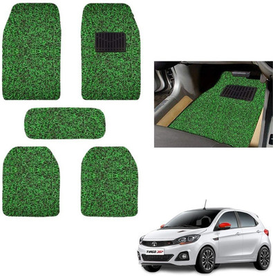 autokaar PVC, Rubber Standard Mat For  Tata Tiago(Green, Black)
