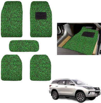 autokaar PVC, Rubber Standard Mat For  Toyota Fortuner(Green, Black)