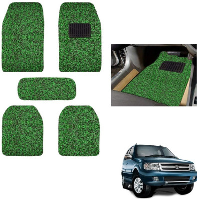 autokaar PVC, Rubber Standard Mat For  Tata Safari Dicor(Green, Black)