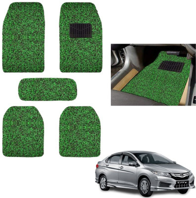 autokaar PVC, Rubber Standard Mat For  Honda City i-Vtec(Green)