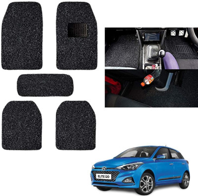 autokaar PVC, Rubber Standard Mat For  Hyundai Elite i20(Black)