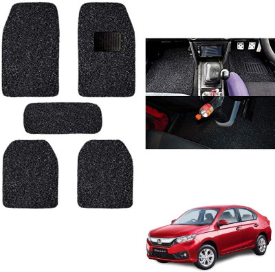 autokaar PVC, Rubber Standard Mat For  Honda Amaze(Black)