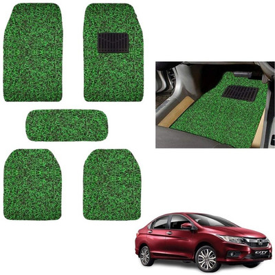 autokaar PVC, Rubber Standard Mat For  Honda City i-Dtec(Green)