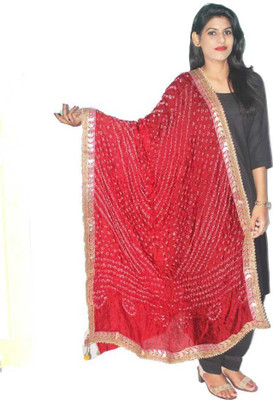 Nama Fashion Art Silk Polka Print Women Dupatta