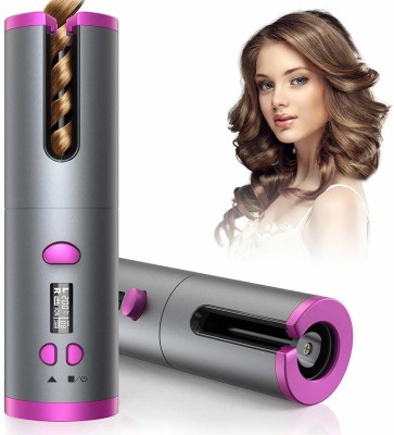 Kn2 MART Automatic Auto Hair Curler, Wireless Curling Iron Ceramic Rotating Cordless USB Rechargeable Timer LCD Digital Hair Curler Irons Adjustable Temperature Hair Care Hair Styling Tool Hair Curler(Multicolor)