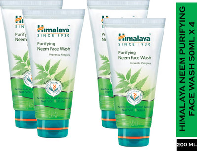 HIMALAYA NEEM FACE WASH 50 ML X 4 Face Wash(200 ml)