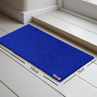 AMRO HOME NEEDS PVC (Polyvinyl Chloride) Floor Mat(Blue, Large)