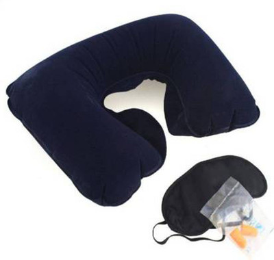 Prateek Kitchenware Unique Buyer 3 in 1 tourist kit Neck Pillow Neck Pillow (blue) Neck Pillow & Eye Shade(Blue)