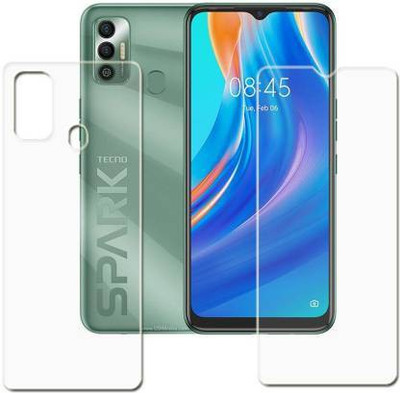 SOMTONE Front and Back Tempered Glass for Tecno Spark 7(Pack of 1)
