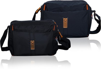 NFI essentials Blue, Black Sling Bag Men's Sling Bag Pack of 2 Stylish Cross Body Travel Office Business Messenger Bag for Men Women(Pack of 2)