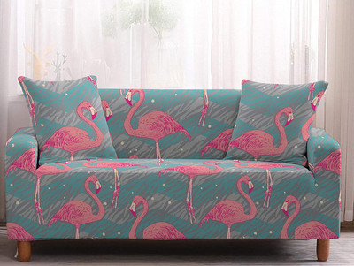 HOUSE OF QUIRK Polyester Animal 3 Seater Sofa Cover(Multicolor Pack of 1)