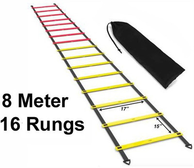 VICTORY Adjustable ( 8 Meter / 16 Rungs ) Speed Ladder For Training , Exercise, Gym and Any Sports Activity Speed Ladder(Yellow)