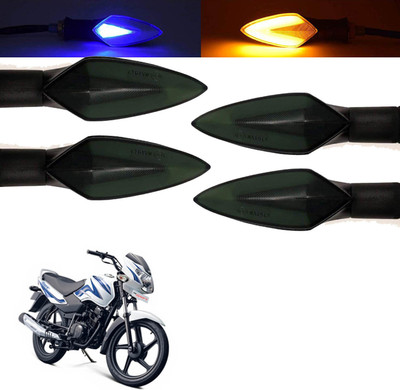 Vagary Front, Rear, Side LED Indicator Light for TVS Sport(Blue, Yellow)